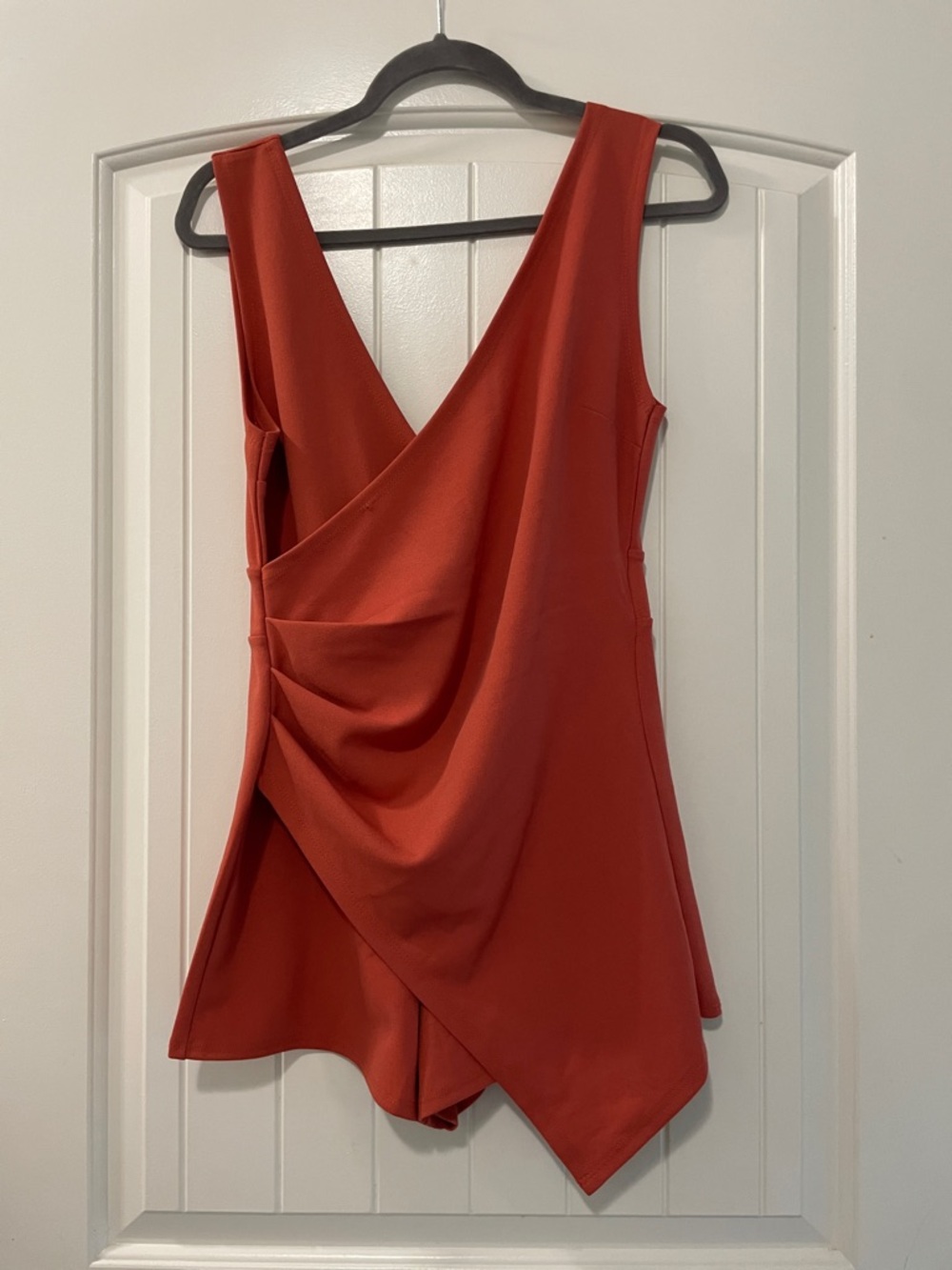 Mind Code Sleeveless Draped Romper